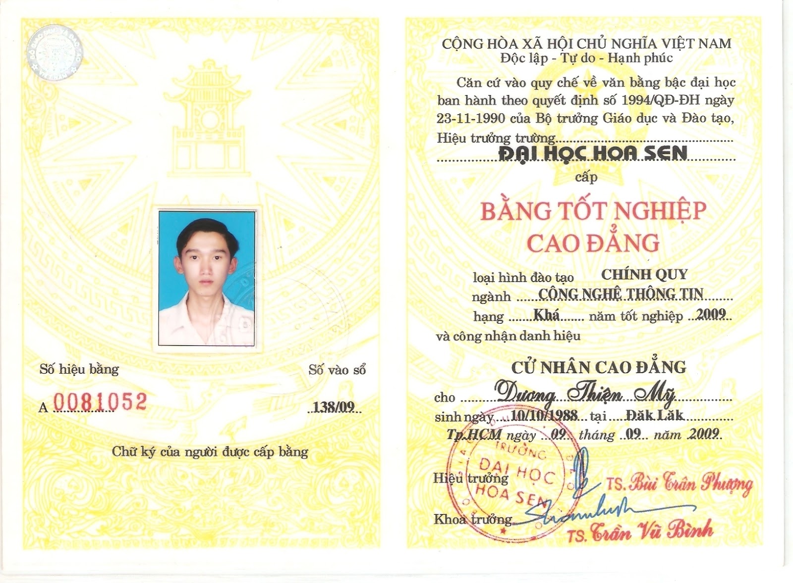 Dịch vụ làm bằng cao đẳng giá rẻ