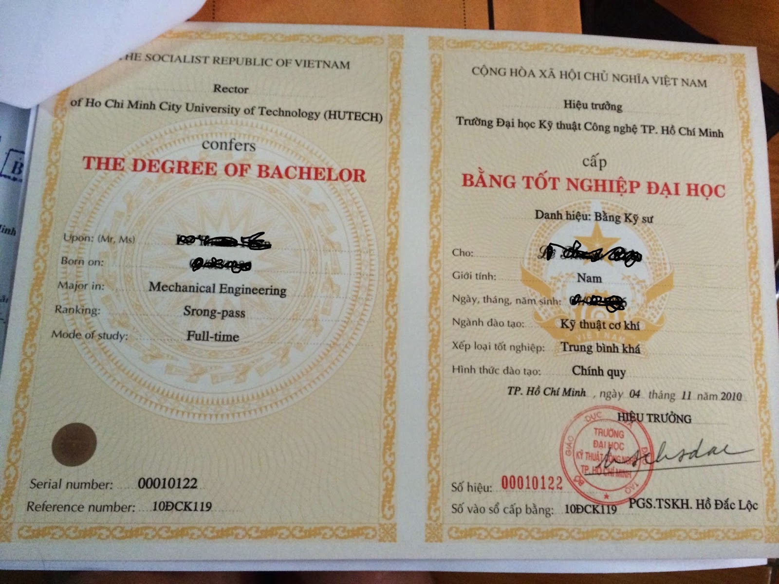 lam bang dai hoc hutech tu phoi bang that