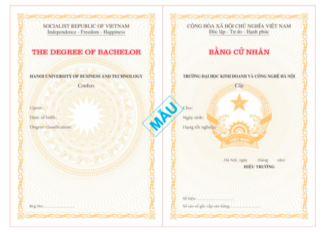 mẫu bằng cư nhân năm 2020 toàn quốc