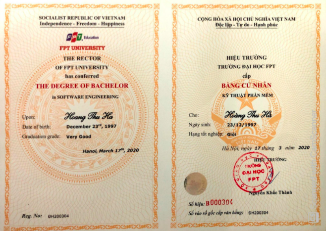 Bằng đại học FPT