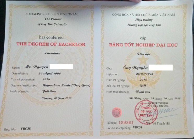 bằng tốt nghiệp đại học loại giỏi