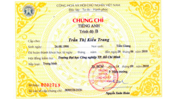 Chứng chỉ tiếng Anh A,B,C còn giá trị hay không?