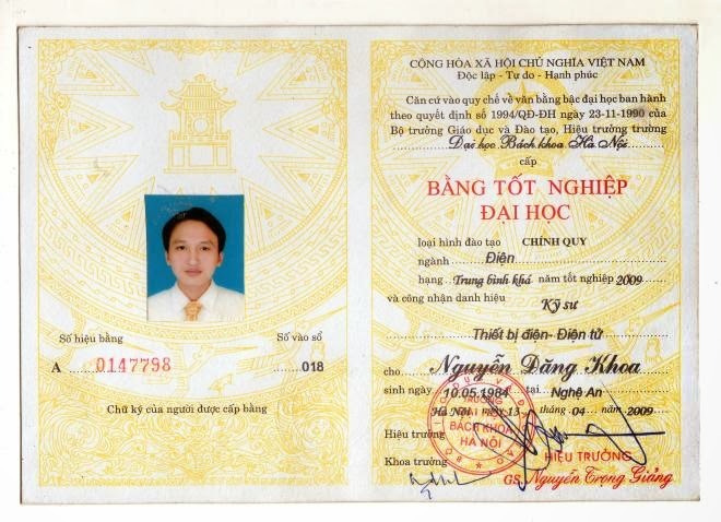 lam bang dai hoc gia